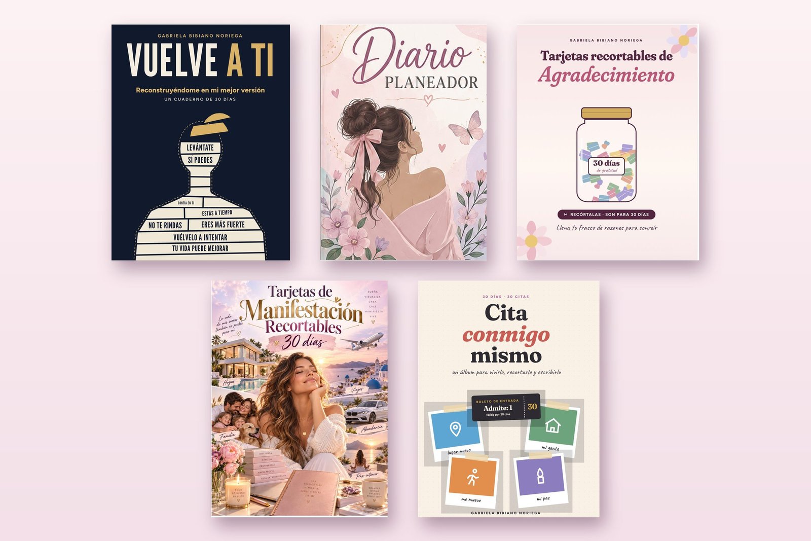 Colección Vuelve a Ti: los cinco materiales con sus portadas
